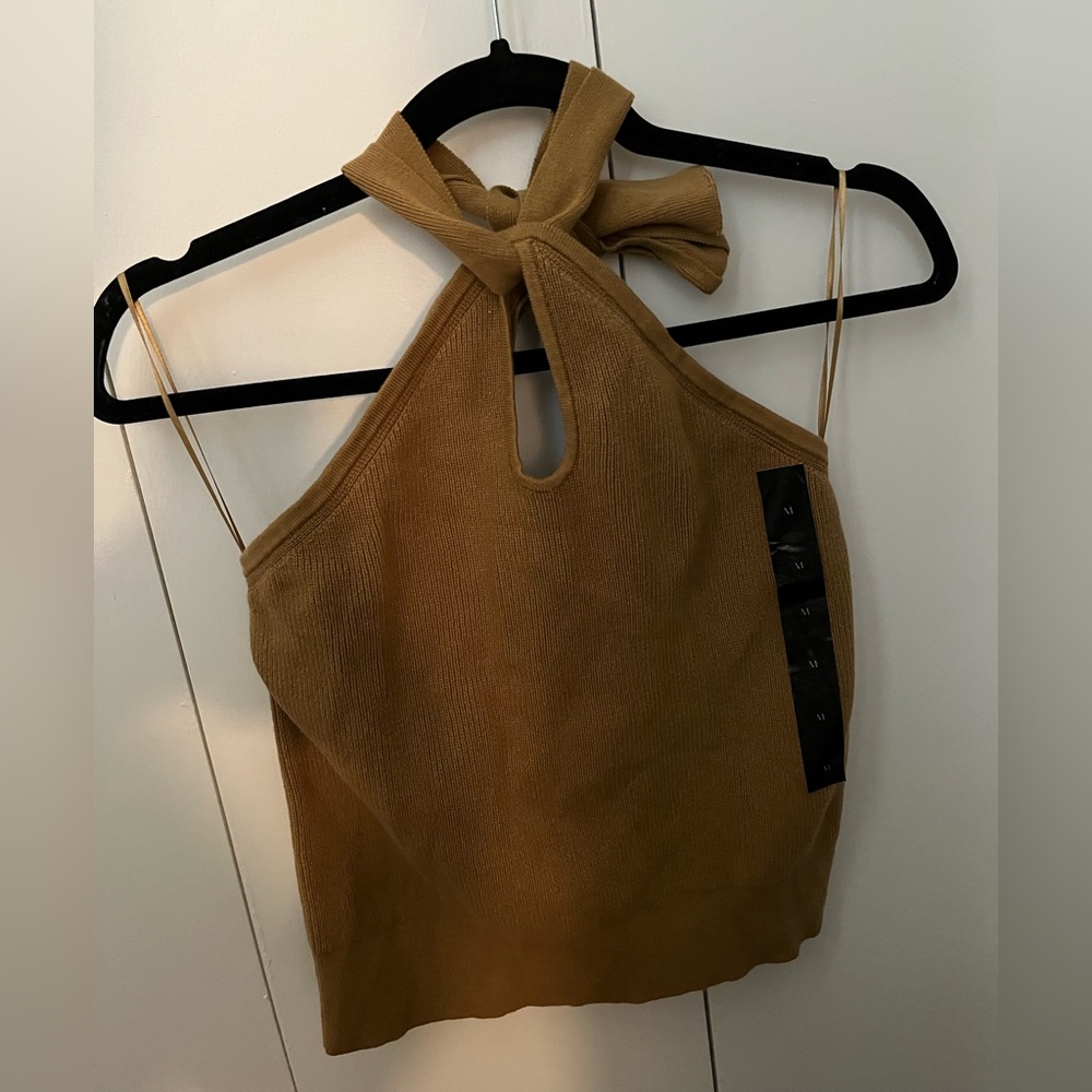 NWT Banana Republic Tan Halter Knit Top